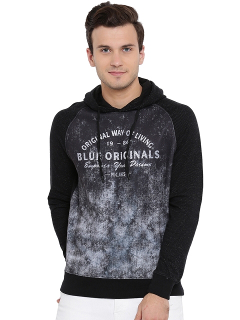 

Monte Carlo Men Black Printed Hooded Sweatshirt