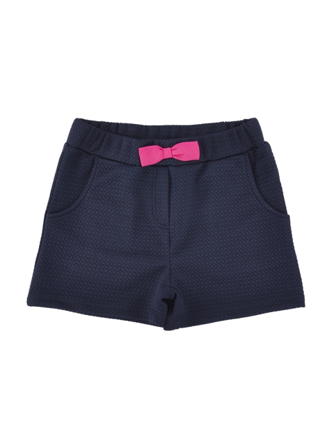 

POPPERS by Pantaloons Girls Navy Blue Self Design Regular Fit Shorts