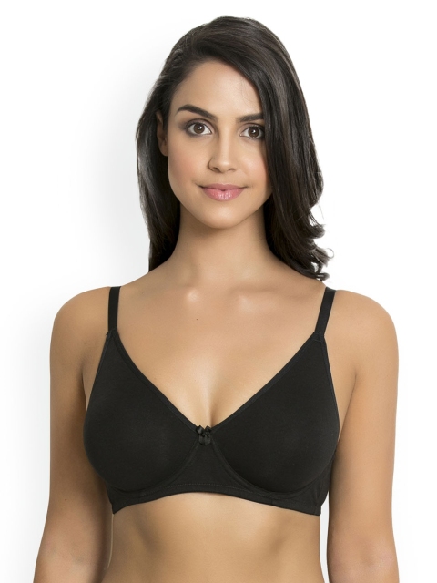 

Zivame Black Solid Underwired Non Padded Everyday Bra