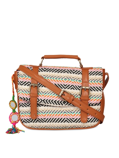 

ZAREGARE Multicoloured Woven Design Sling Bag, Multi