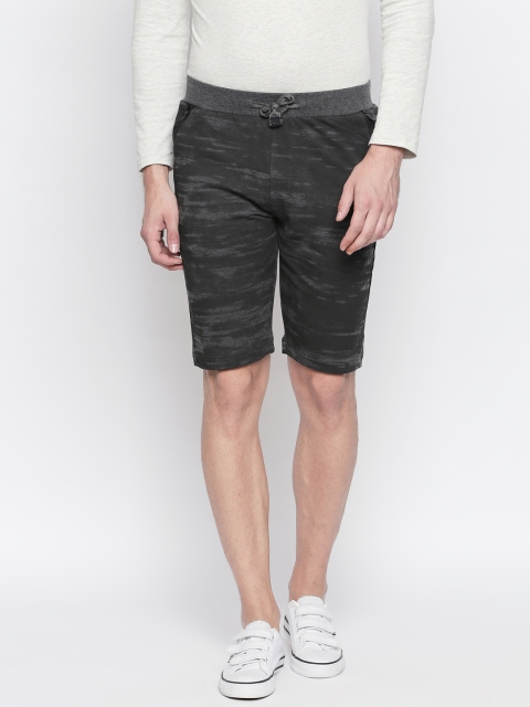 

beevee Men Charcoal Printed Regular Shorts