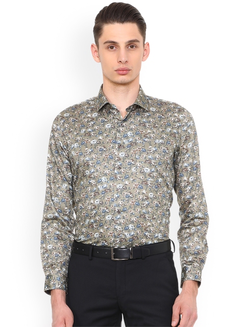

Van Heusen Men Grey Slim Fit Printed Formal Shirt