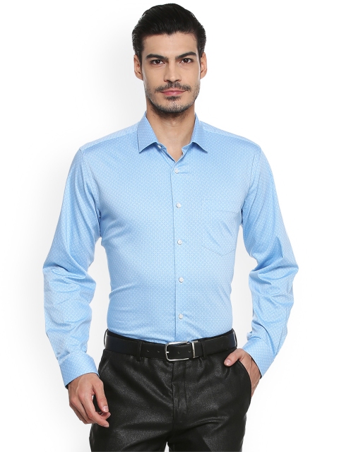 

Van Heusen Men Blue Regular Fit Printed Formal Shirt