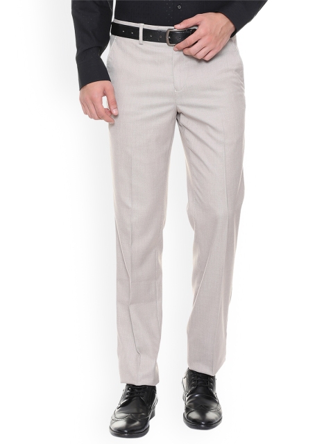 

Van Heusen Men Beige Slim Fit Solid Formal Trousers