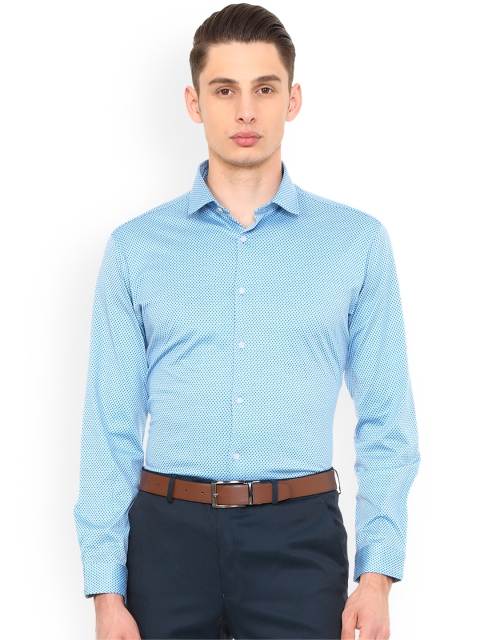 

Van Heusen Men Blue Slim Fit Printed Formal Shirt