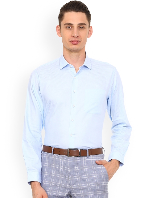 

Van Heusen Men Blue Regular Fit Self Design Formal Shirt