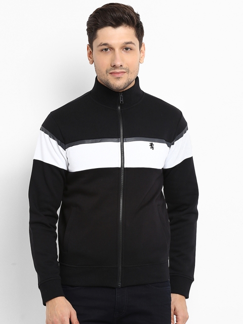 

Red Tape Men Black & White Colourblocked Sweatshirt