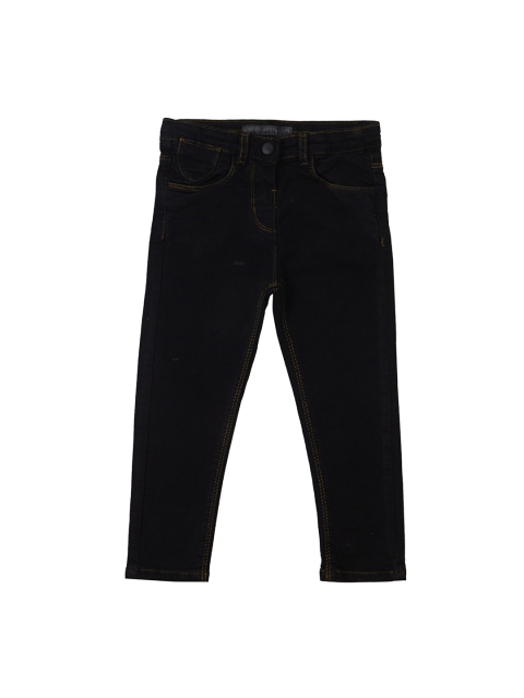 

TALES & STORIES Girls Black Slim Fit Mid-Rise Clean Look Jeans