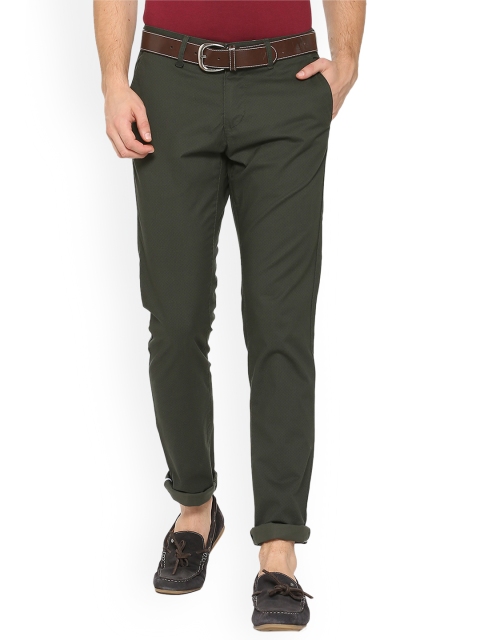 

Van Heusen Sport Men Green Slim Fit Printed Regular Trousers
