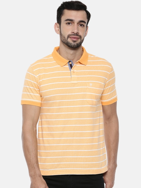 

Classic Polo Men Yellow Striped Polo Collar T-shirt