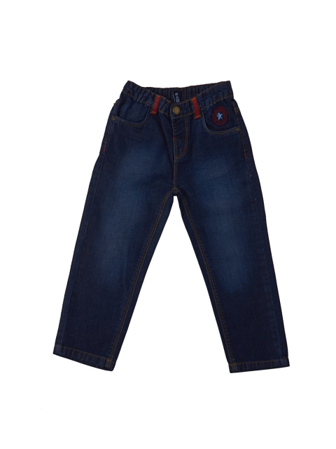 

TALES & STORIES Boys Blue Slim Fit Mid-Rise Clean Look Jeans