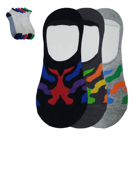 

Fontana Unisex Pack of 3 Assorted Shoe Liners & Pack of 5 Multicoloured Ankle-Length Socks, Multi