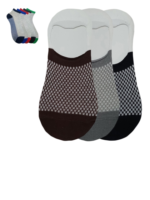 

Fontana Unisex Pack of 3 Assorted Shoe Liners & Pack of 5 Multicoloured Ankle-Length Socks, Multi