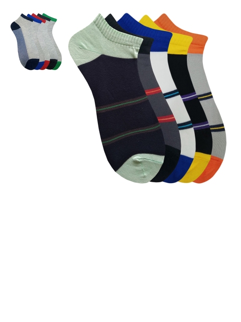 

Fontana Unisex Pack of 10 Multicoloured Ankle-Length Socks, Multi