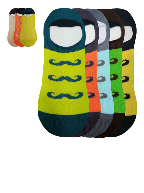 

Fontana Unisex Pack of 3 Assorted & Pack of 5 Multicoloured Shoe Liners, Multi