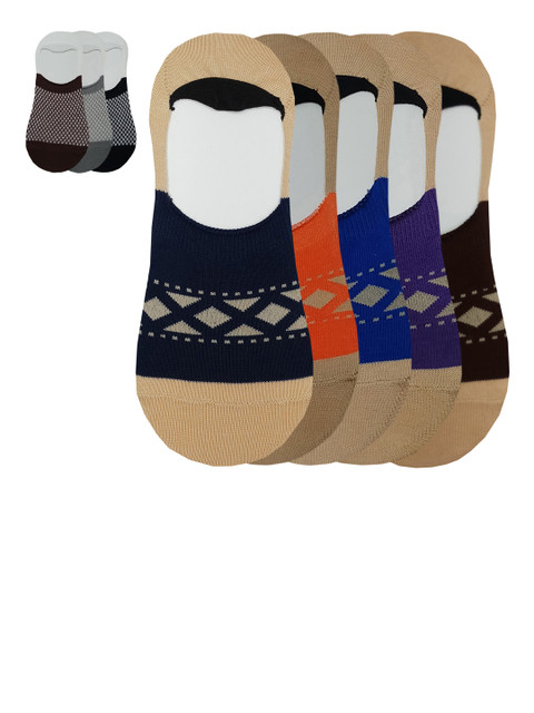 

Fontana Unisex Pack of 3 Assorted & Pack of 5 Multicoloured Shoe Liners, Multi
