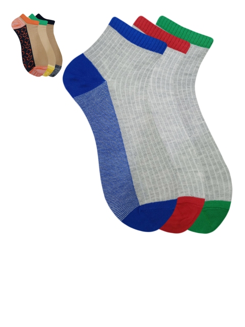 

Fontana Unisex Pack of 6 Assorted Ankle-Length Socks