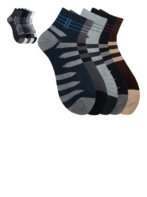 

Fontana Unisex Pack of 10 Patterned Ankle-Length Socks, Multi