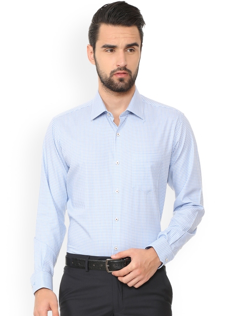 

Van Heusen Men Blue Regular Fit Checked Formal Shirt
