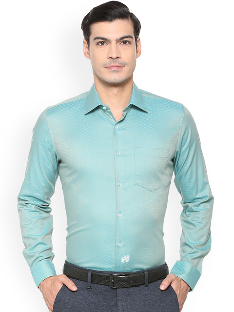 

Van Heusen Men Blue Slim Fit Self Design Formal Shirt
