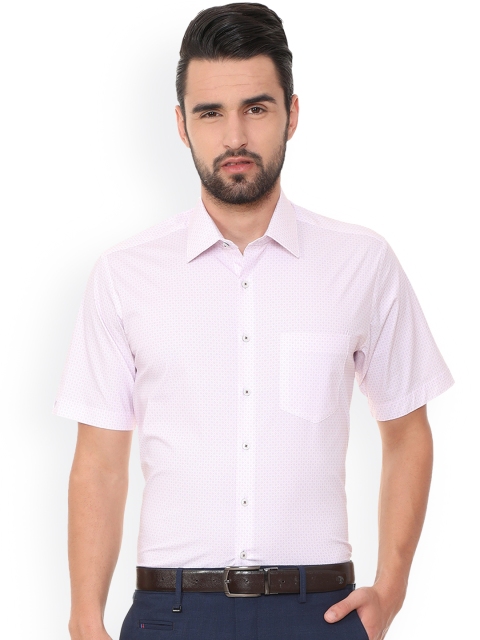 

Van Heusen Men Pink Regular Fit Printed Formal Shirt