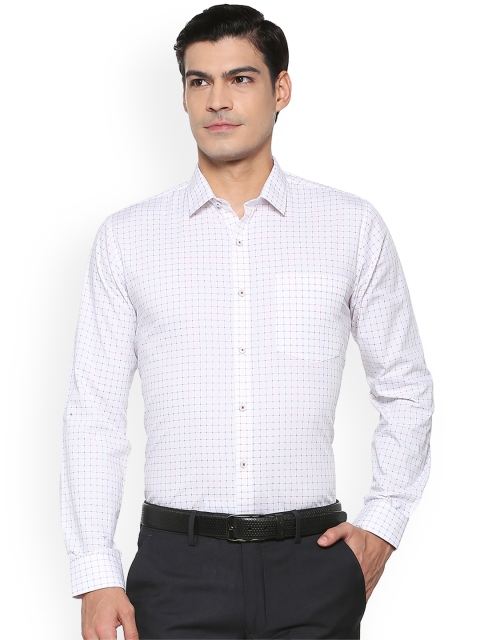 

Van Heusen Men White Slim Fit Checked Formal Shirt