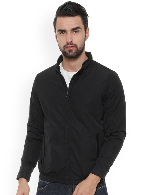

Van Heusen Men Black Solid Bomber