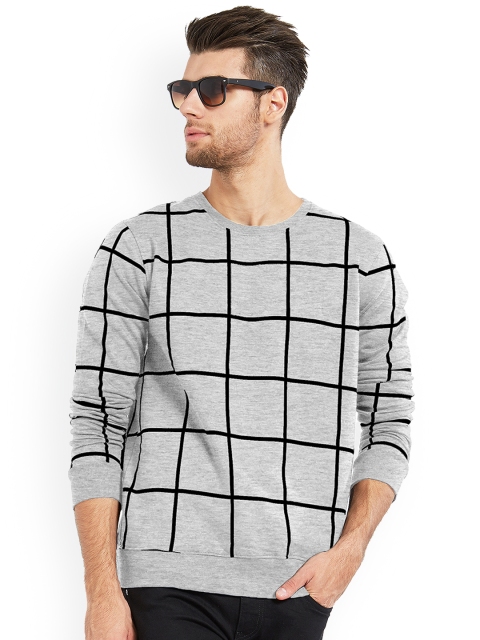 

Maniac Men Grey & Black Checked Sweatshirt