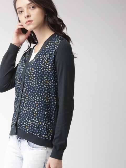 

Tommy Hilfiger Women Navy Blue Printed Cardigan