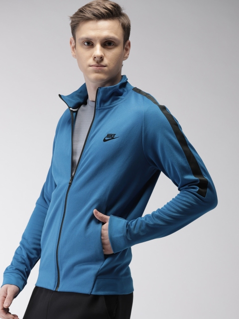 

Nike Men Blue Standard Fit AS M NSW N98 PK TRIBUTE Sporty Jacket