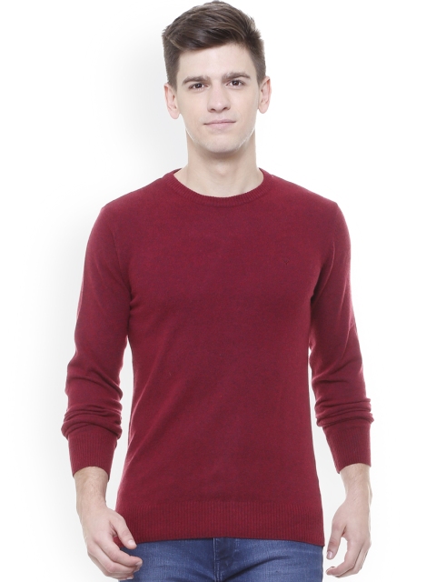 

Allen Solly Men Maroon Solid Pullover