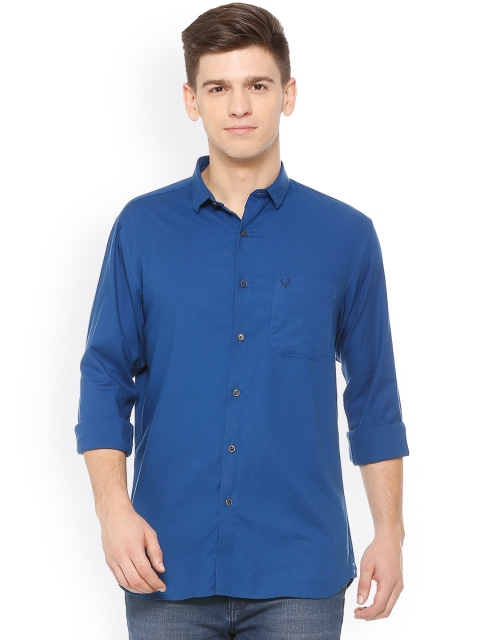 

Allen Solly Men Blue Slim Fit Solid Casual Shirt
