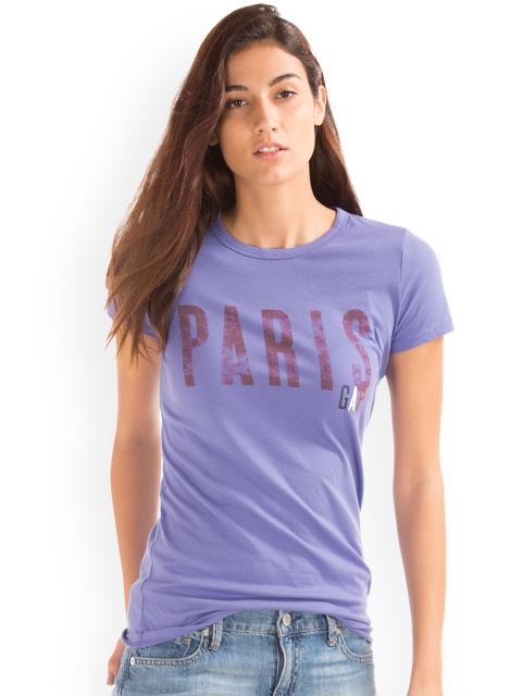

GAP Women Summer City Graphic T-shirt, Purple