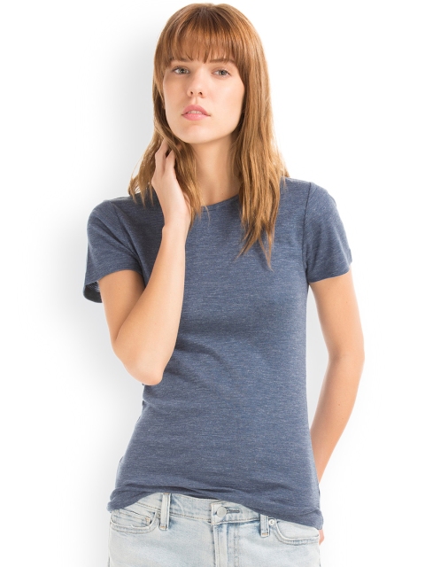

GAP Women Blue Modern Crew T-shirt