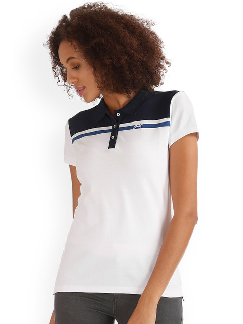 

GAP Women Colour Block T-shirt, White
