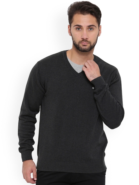 

Duke Men Charcoal Solid Pullover