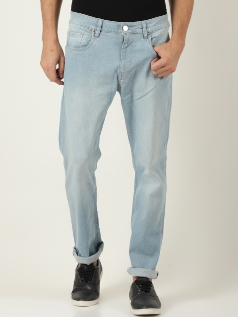 

Blue Saint Men Blue Straight Fit Mid-Rise Clean Look Stretchable Jeans
