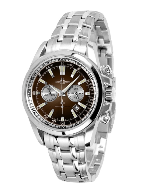 

Jacques Lemans Men Black & Brown Analogue Watch 1-1117JN