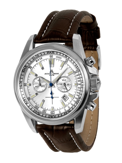 

Jacques Lemans Men White Leather Analogue Watch 1-1117BN