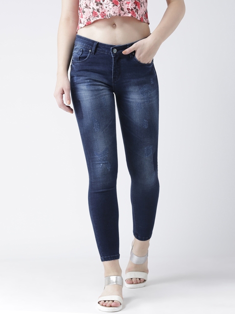 

Devis Women Blue Skinny Fit Mid-Rise Low Distress Stretchable Jeans