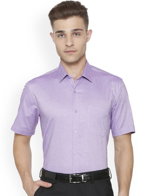 

Peter England Men Purple Regular Fit Solid Formal Shirt