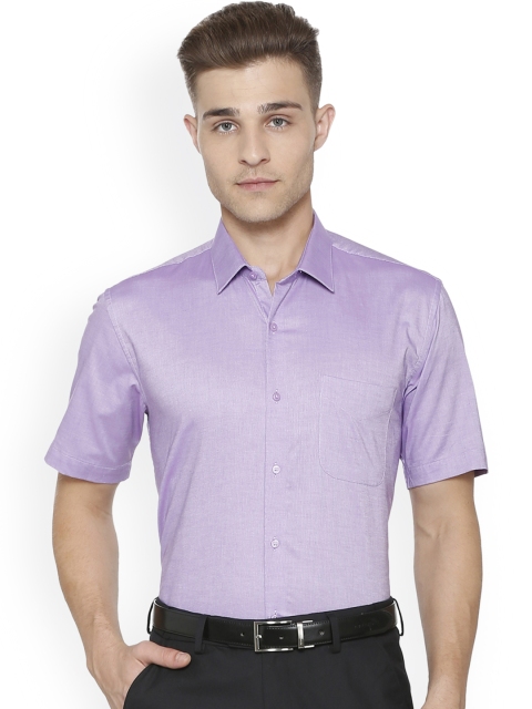 

Peter England Men Purple Regular Fit Solid Formal Shirt