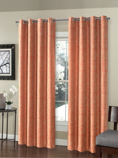

Deco Window Orange Set of 2 Door Curtains