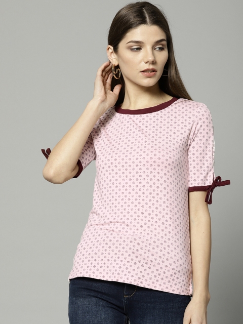 

Marks & Spencer Women Pink Printed Top