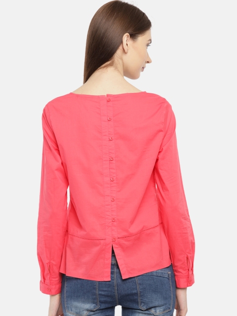 

Marks & Spencer Women Lavender Solid Styled Back Top, Pink