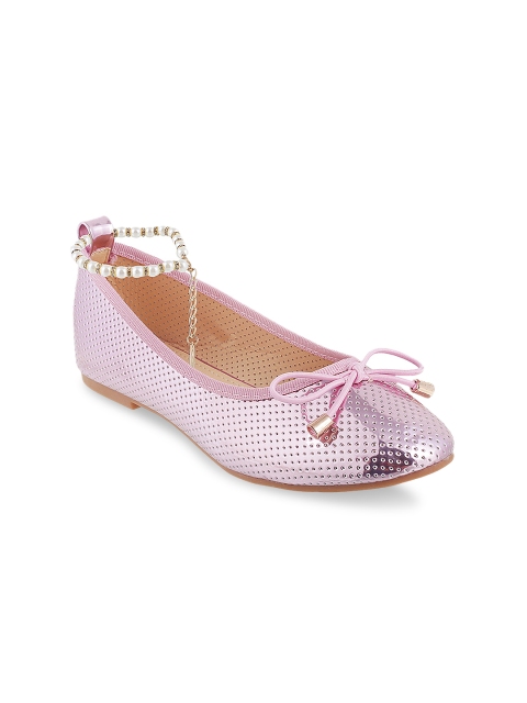 

Metro Girls Pink Solid Synthetic Ballerinas