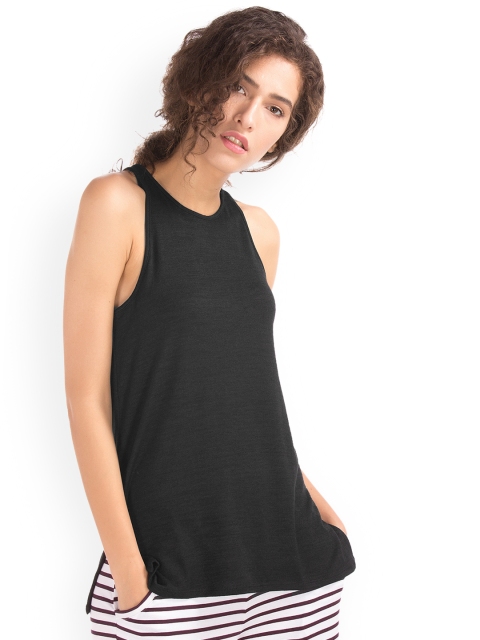 

GAP Women Black Softspun Knit Racerback Top