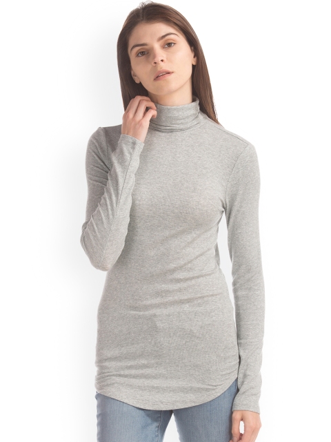 

GAP Women Grey Solid Top