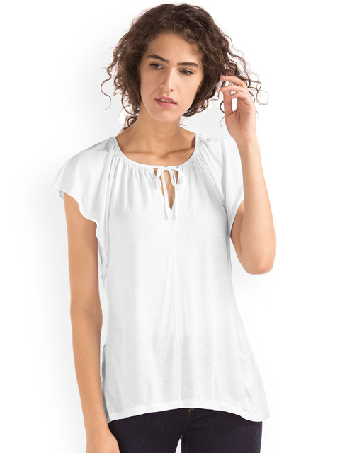 

GAP Women White Solid Top