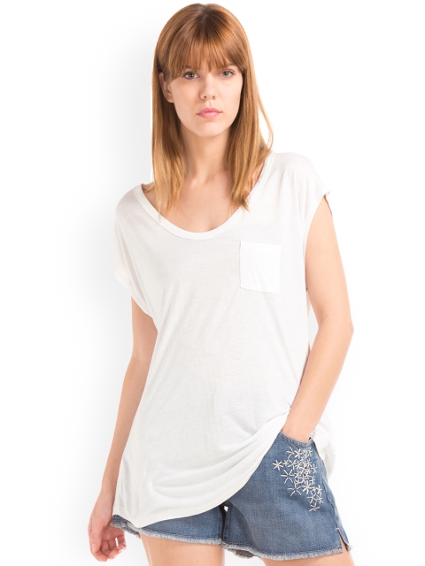 

GAP Women White Solid Top